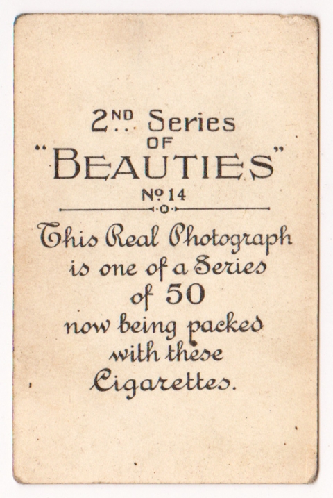 Text from the reverse of cigarette card