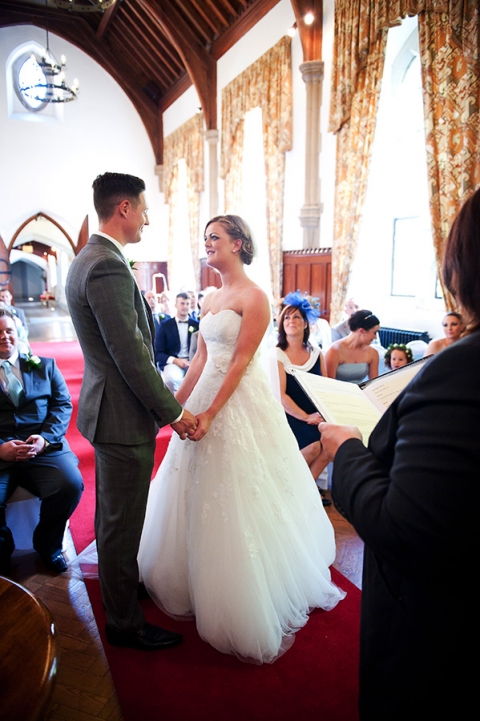 Wedding vows during a marriage in the Oak Room - St Augustie's